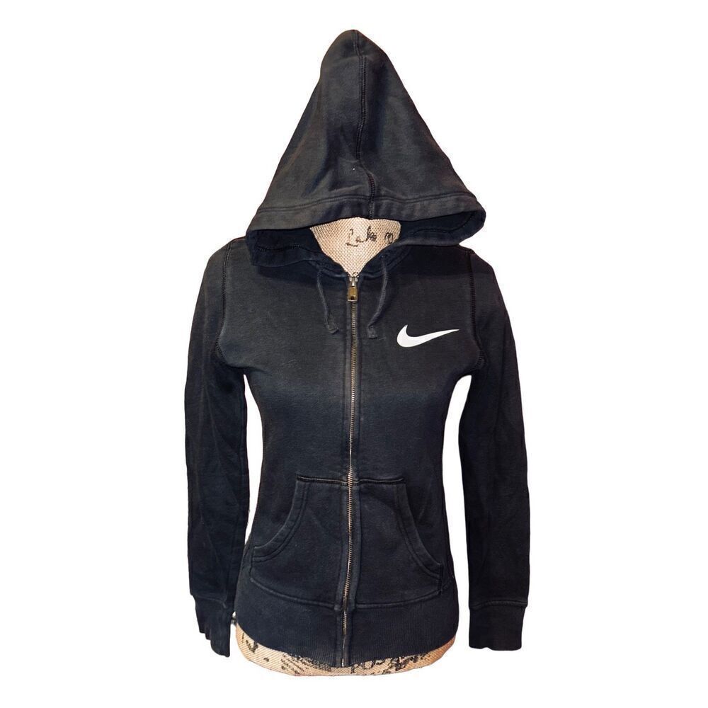 Nike  Long Sleeve Full Zip Athletic Hoodie Jacket, Women's XS, Black